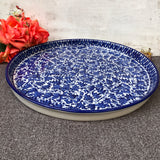 Serina Blue Deep Platter - Large