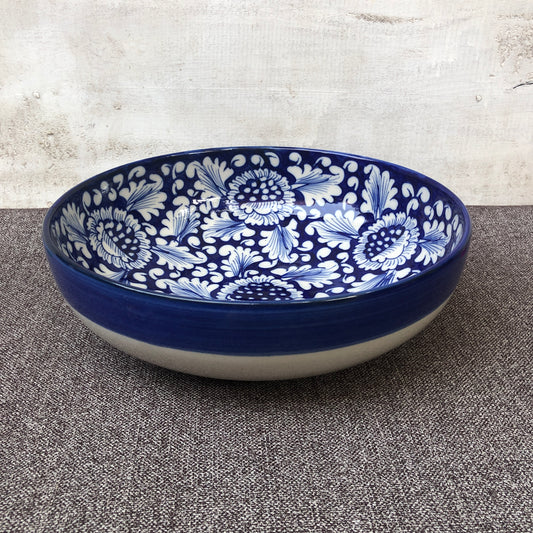 Blue Flower Serving Bowl