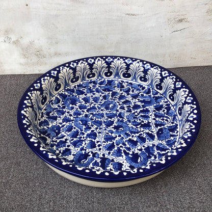 Blue Pattern Medium Fruit Bowl