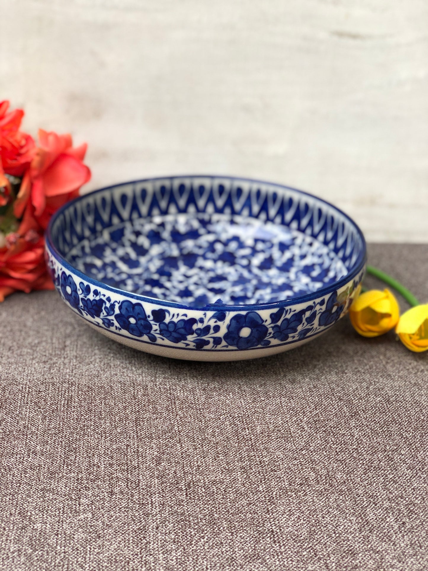 Serina Blue Serving Bowl