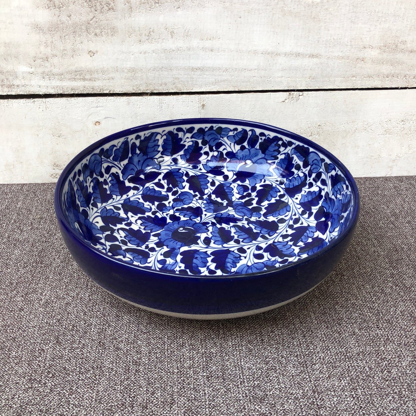 Blue Pattern Large Serving Bowl