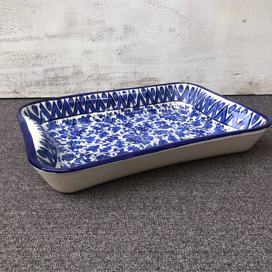 Serina Blue Large Rectangle Dish