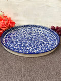 Serina Blue Deep Platter - Large