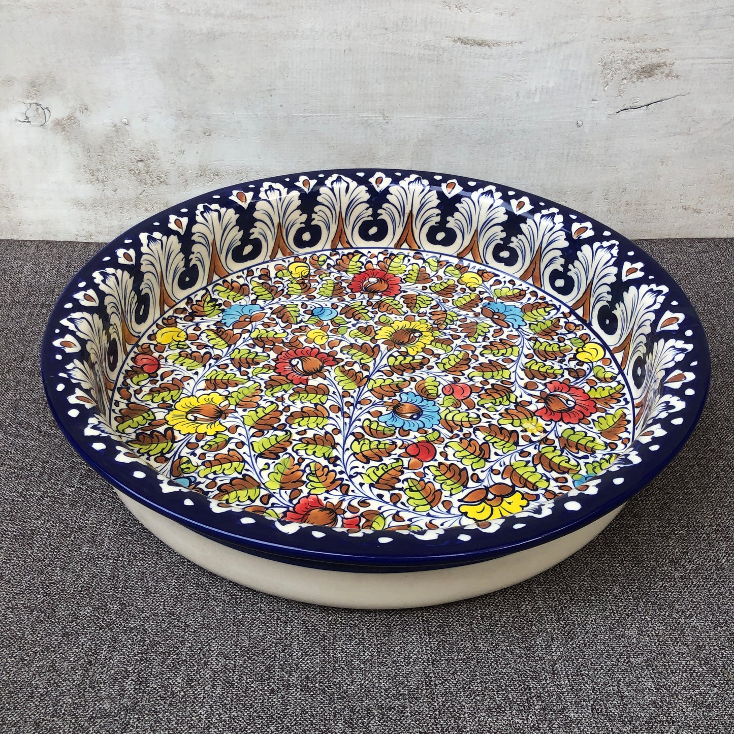 Spring Pattern Large Fruit Bowl