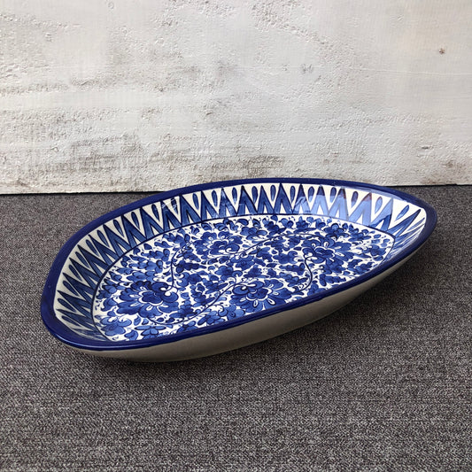 Serina Blue New Half Oval Dish