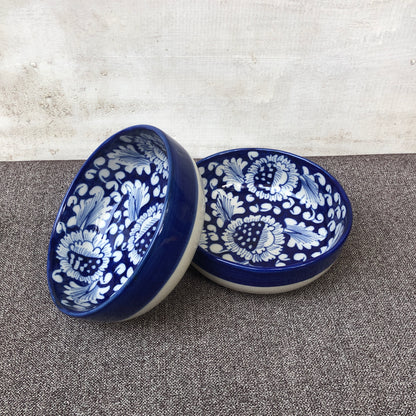 Blue Flower Small Bowl - Set of 2