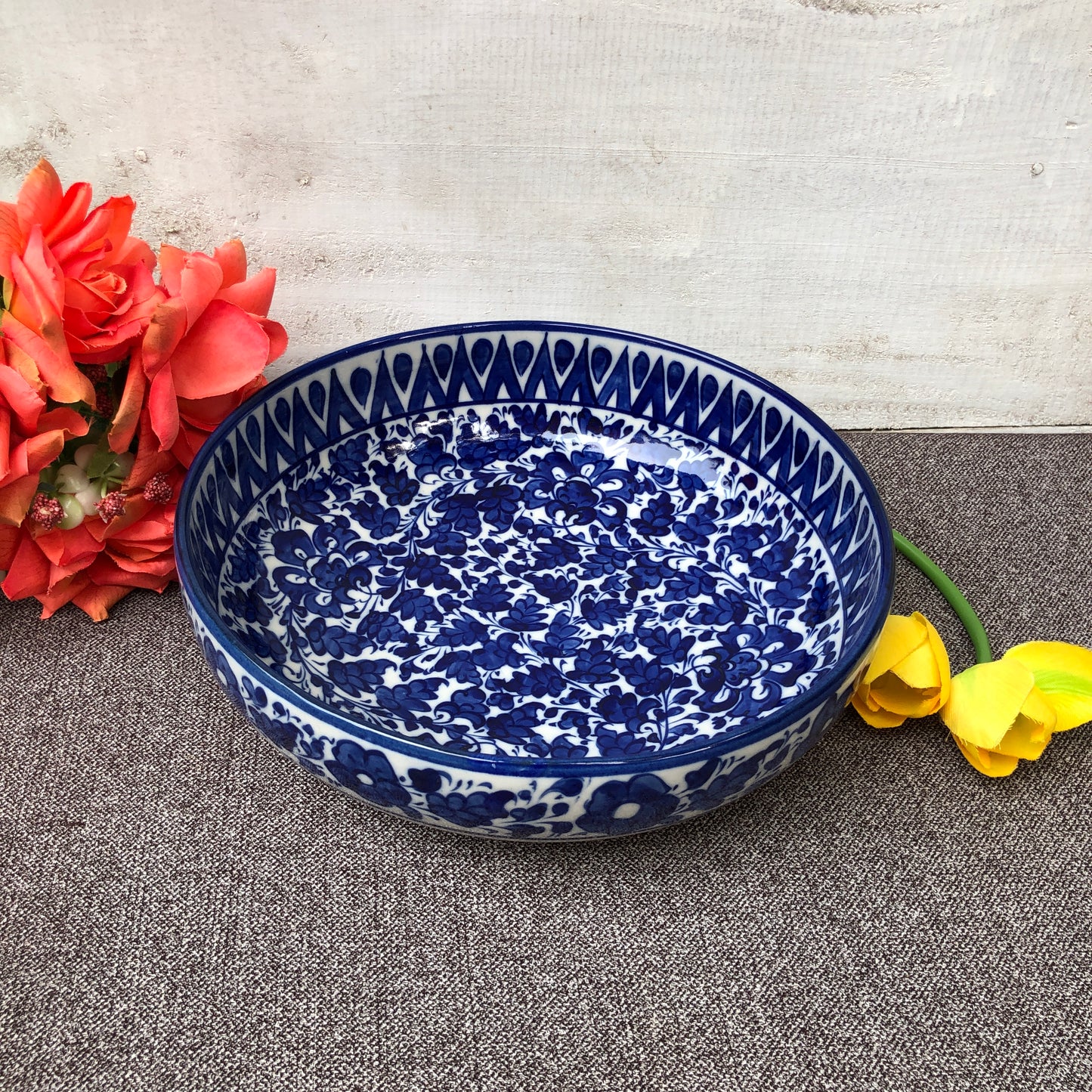 Serina Blue Serving Bowl