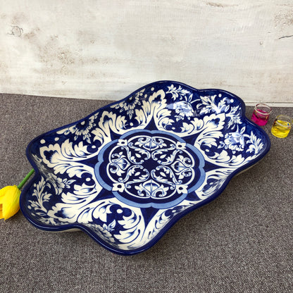 New Blue Celico Small Rectangle Dish