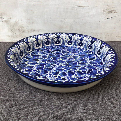 Blue Pattern Medium Fruit Bowl