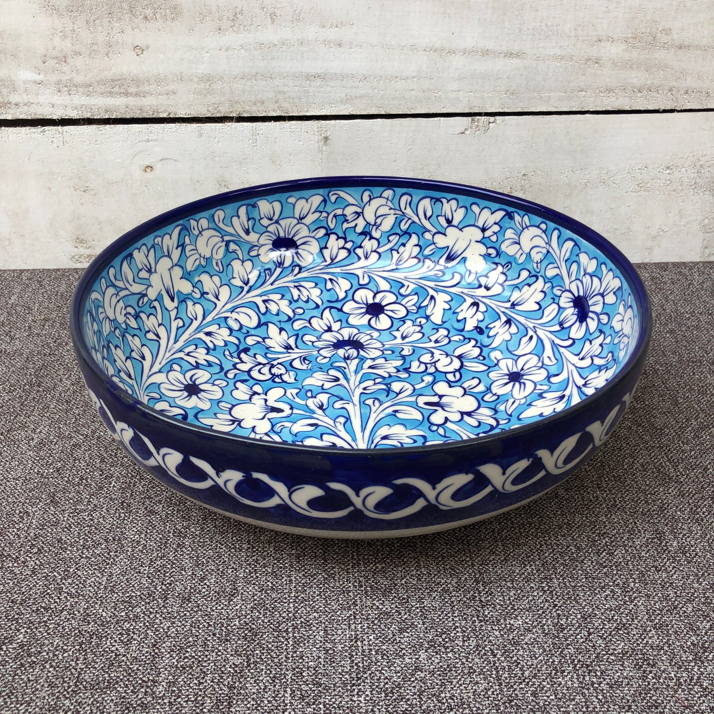 Breeze Blue Large Serving Bowl