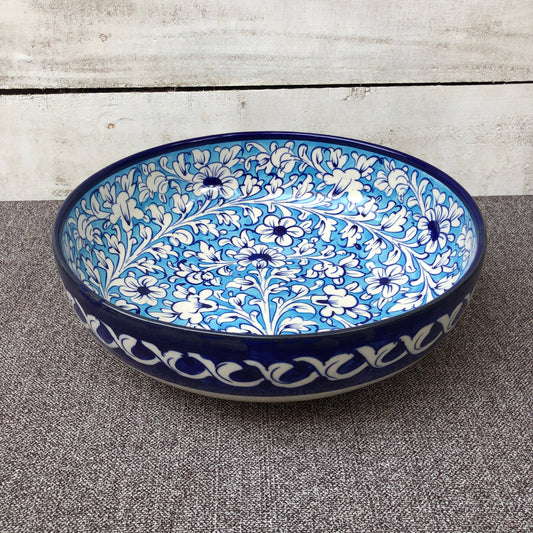 Breeze Blue Large Serving Bowl