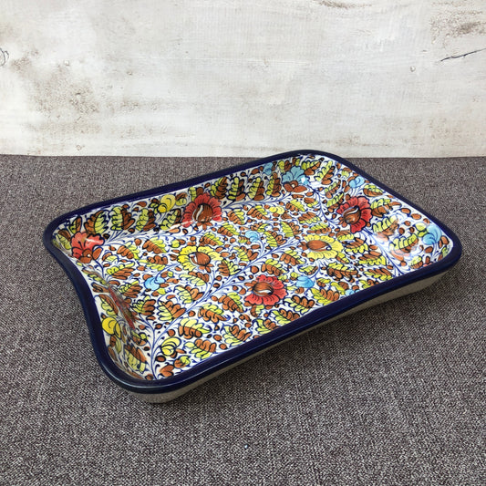 Spring Pattern Large Serving Dish