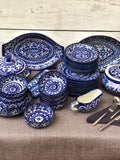 Blue Felicity Dinner Set - 8 Persons Serving