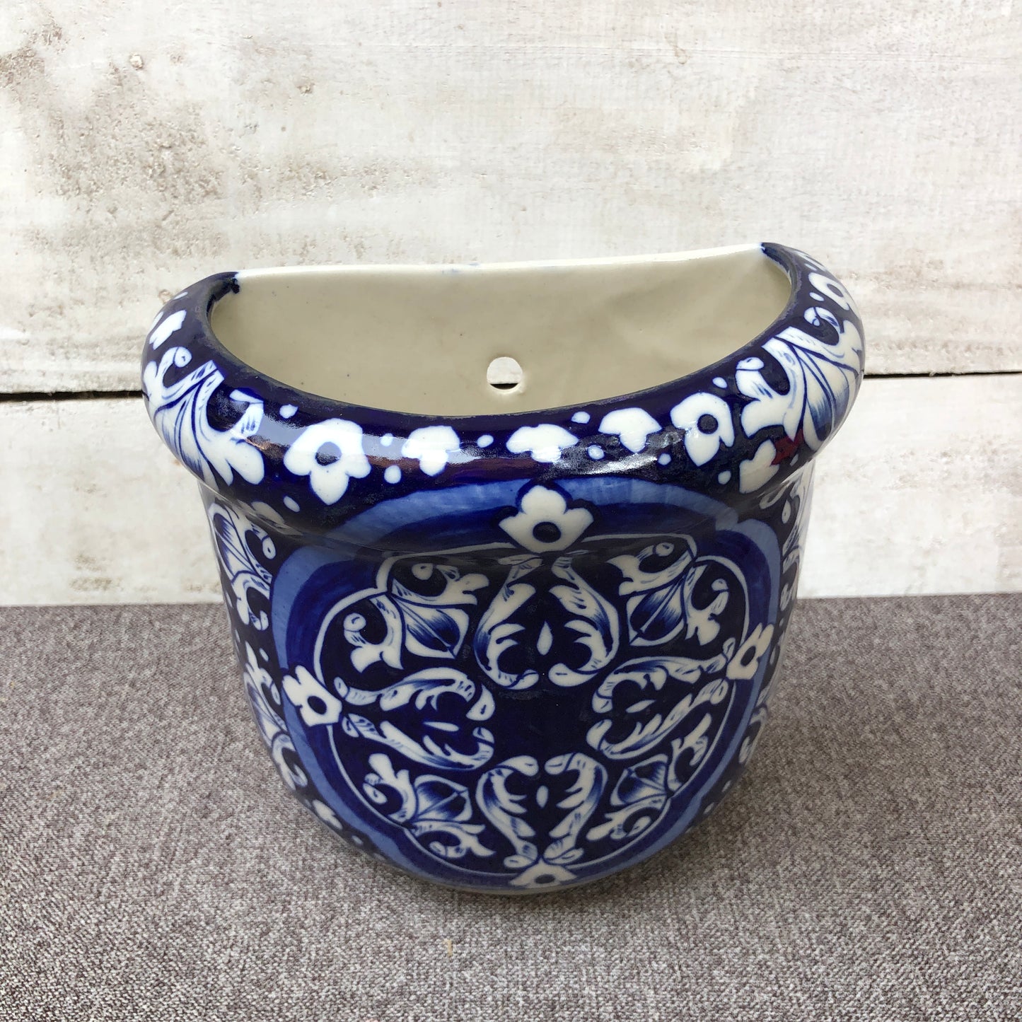 Blue Celico Large Hanging Planter