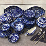 Blue Felicity Dinner Set - 8 Persons Serving