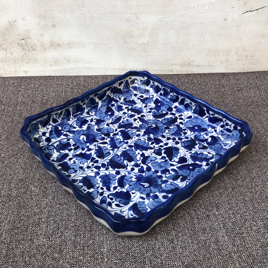 Blue Pattern Small Square Dish