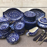 Blue Felicity Dinner Set - 8 Persons Serving