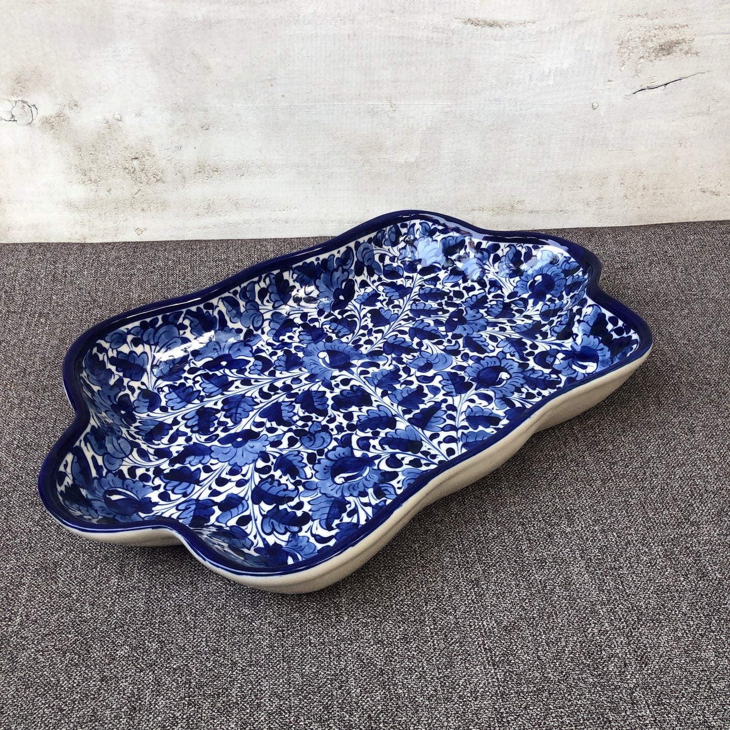 Blue Pattern Medium Serving Dish