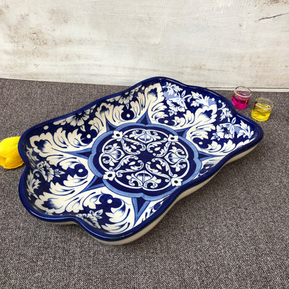 New Blue Celico Medium Rectangle Dish