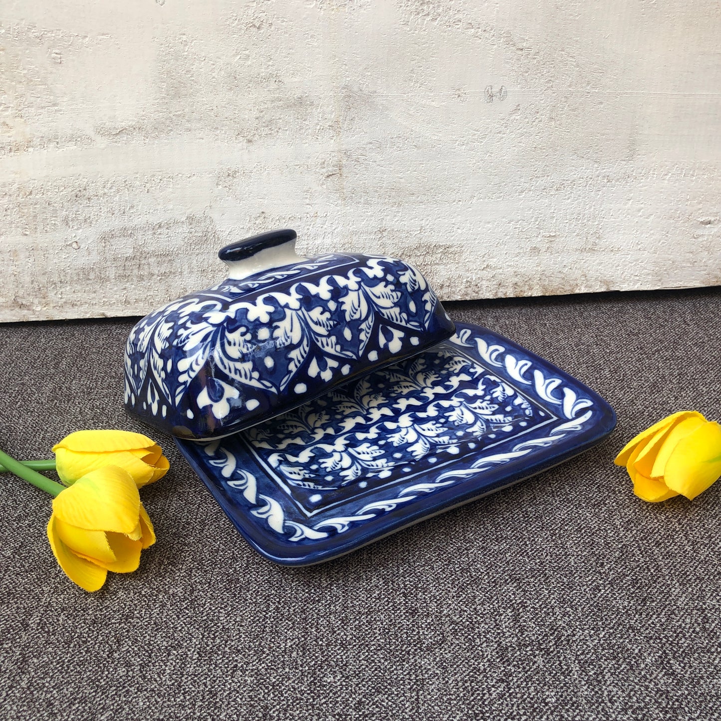 Blue Felicity Butter Dish