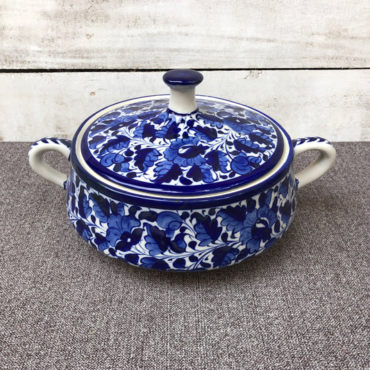 Blue Pattern Cover Pot