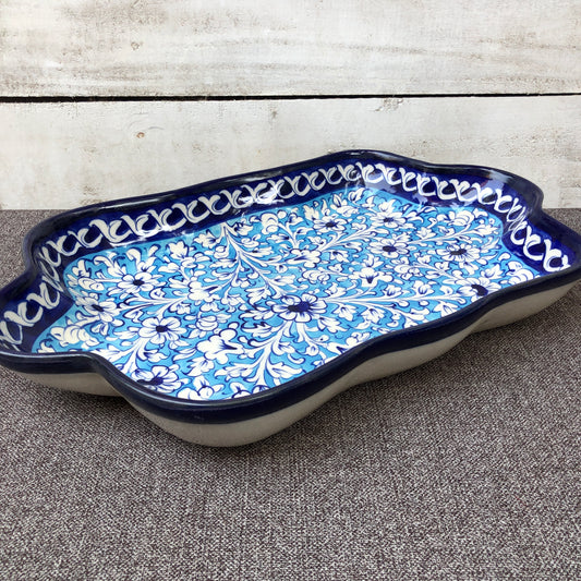 Breeze Blue Large Rectangle Dish