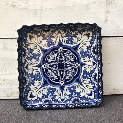 Blue Celico Large Square Dish I