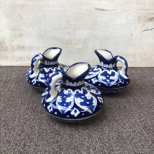 Blue Felicity Tinny Vase - Set of 3 - Table Decor