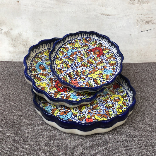 Spring Pattern Round Dish - Set of 3