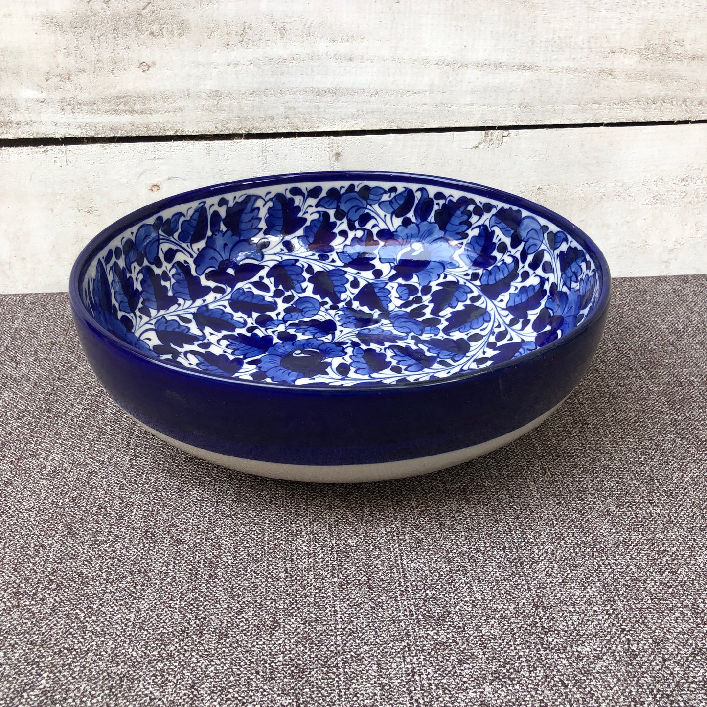 Blue Pattern Large Serving Bowl