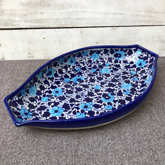 Light Serina Blue Oval Dish