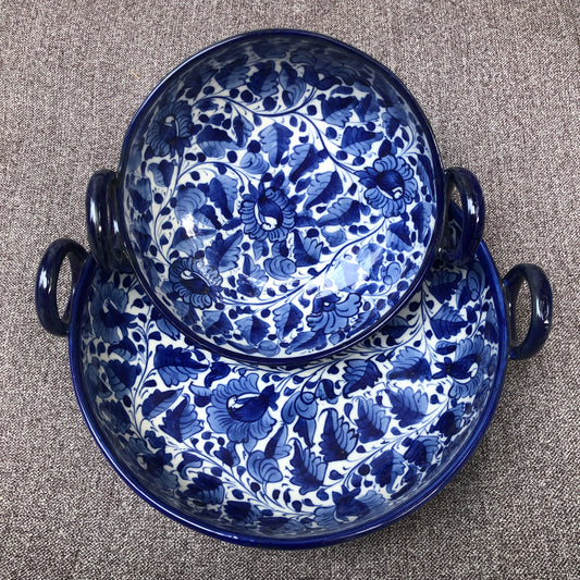 Blue Pattern Karahi - Set of 2