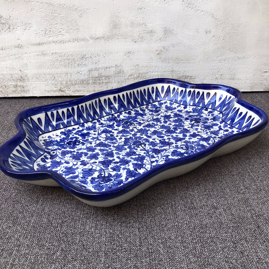 Serina Blue Large Serving Dish