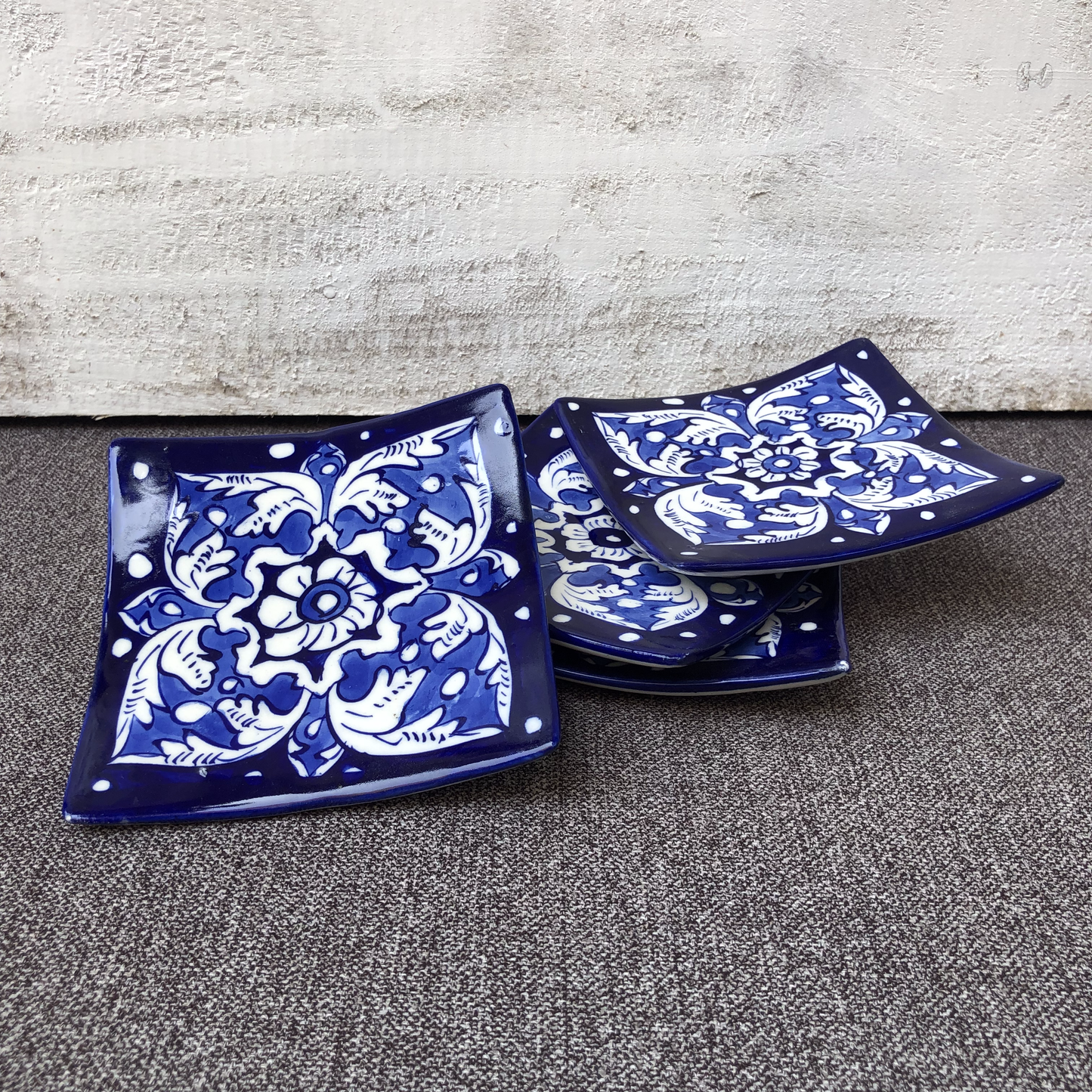 Blue Felicity Tea Coasters - Set of 4