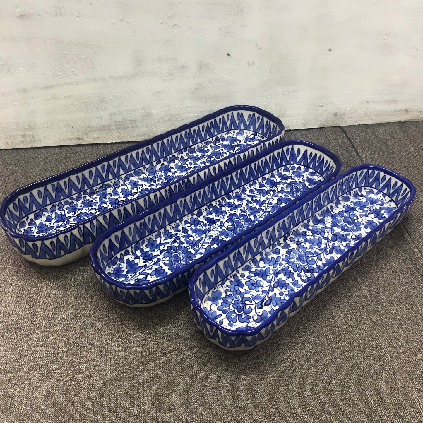 Serina Blue New Serving Dish set of 3