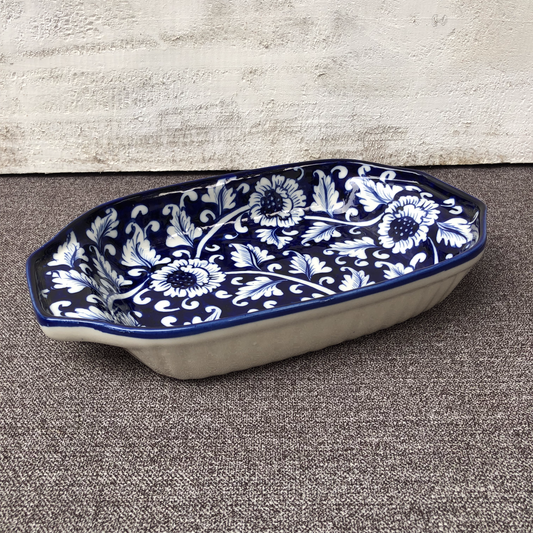 Blue Flower Serving Dish