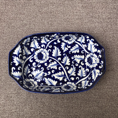 Blue Flower Serving Dish