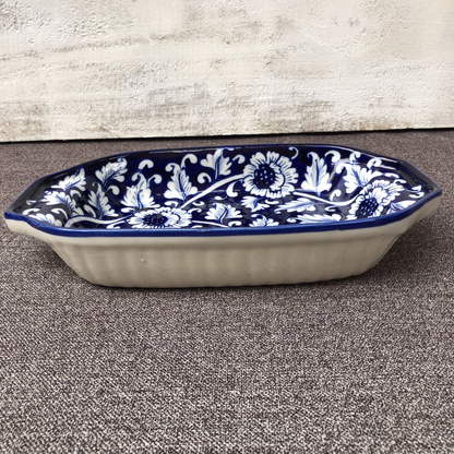 Blue Flower Serving Dish