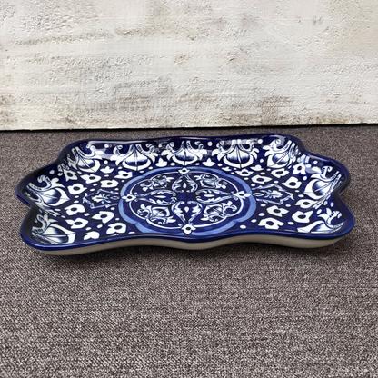 Blue Celico Large Rectangle Serving Dish