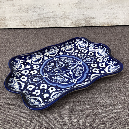 Blue Celico Large Rectangle Serving Dish