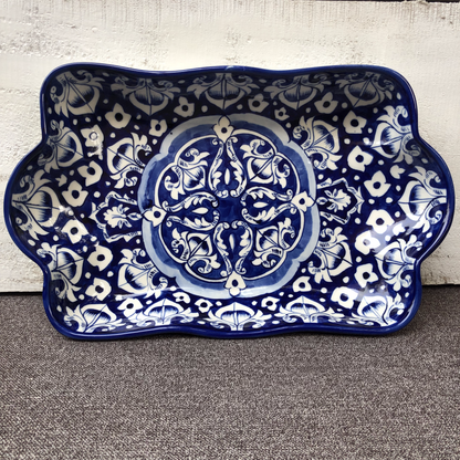 Blue Celico Large Rectangle Serving Dish