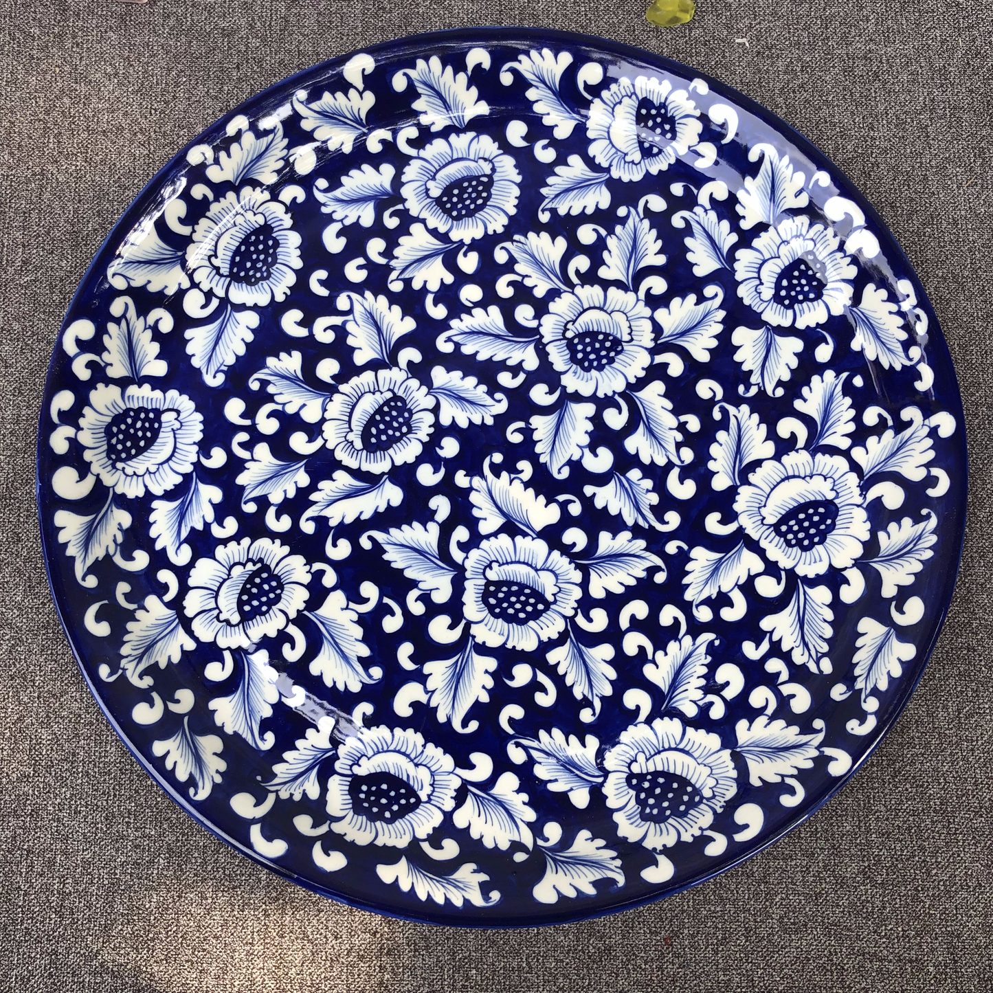 Blue Flower Big Round Platter