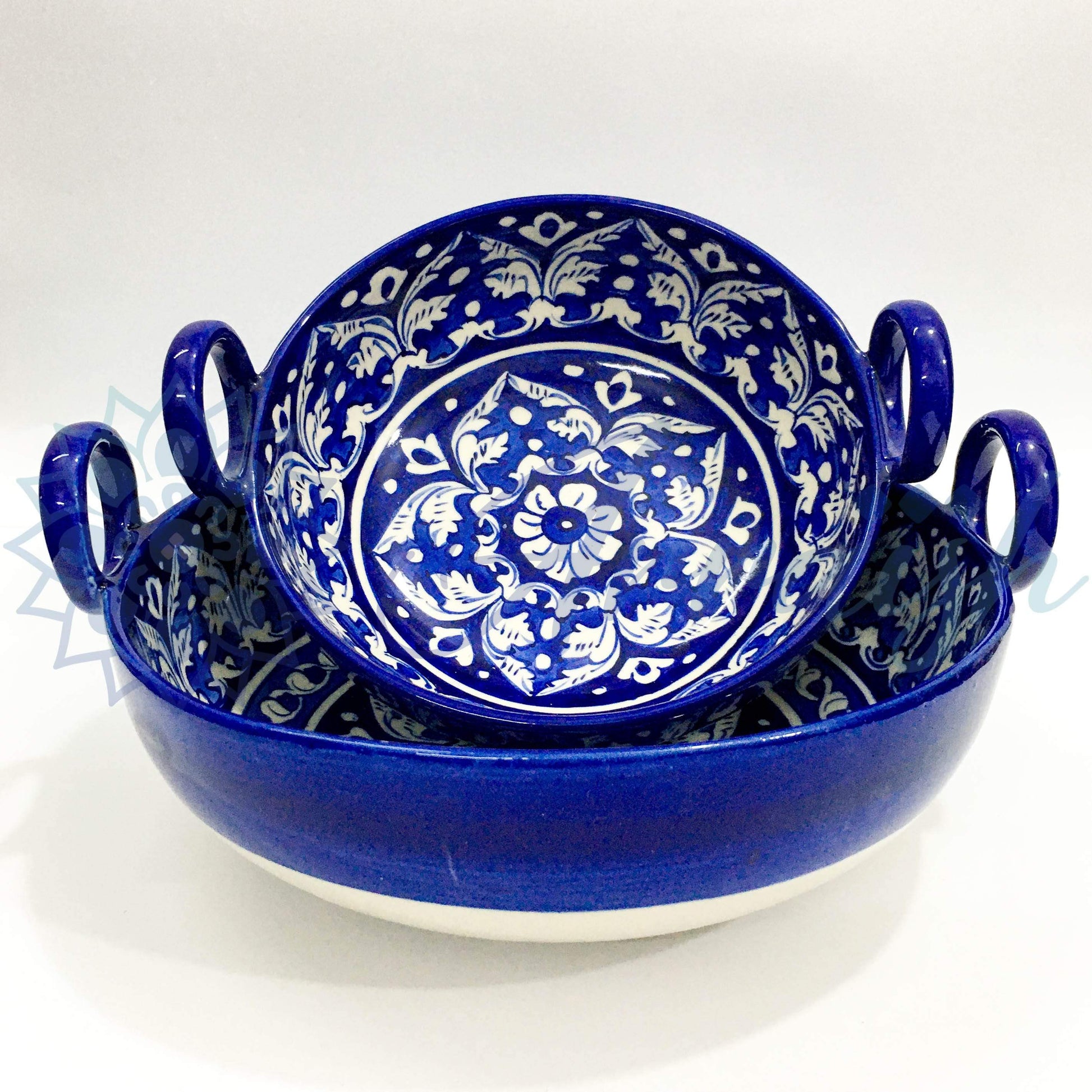 Ceramics Blue Felicity Ceramic Karahi - Set of 2