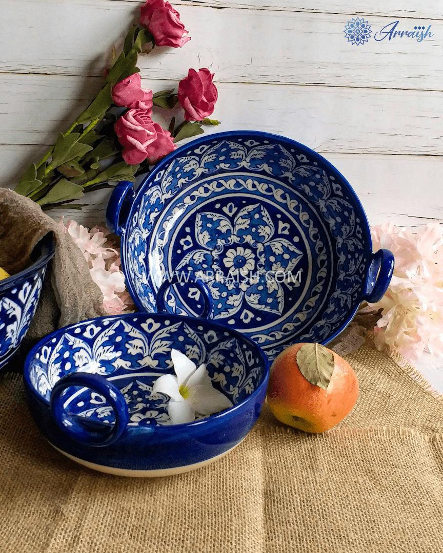 Ceramics Blue Felicity Ceramic Karahi - Set of 2