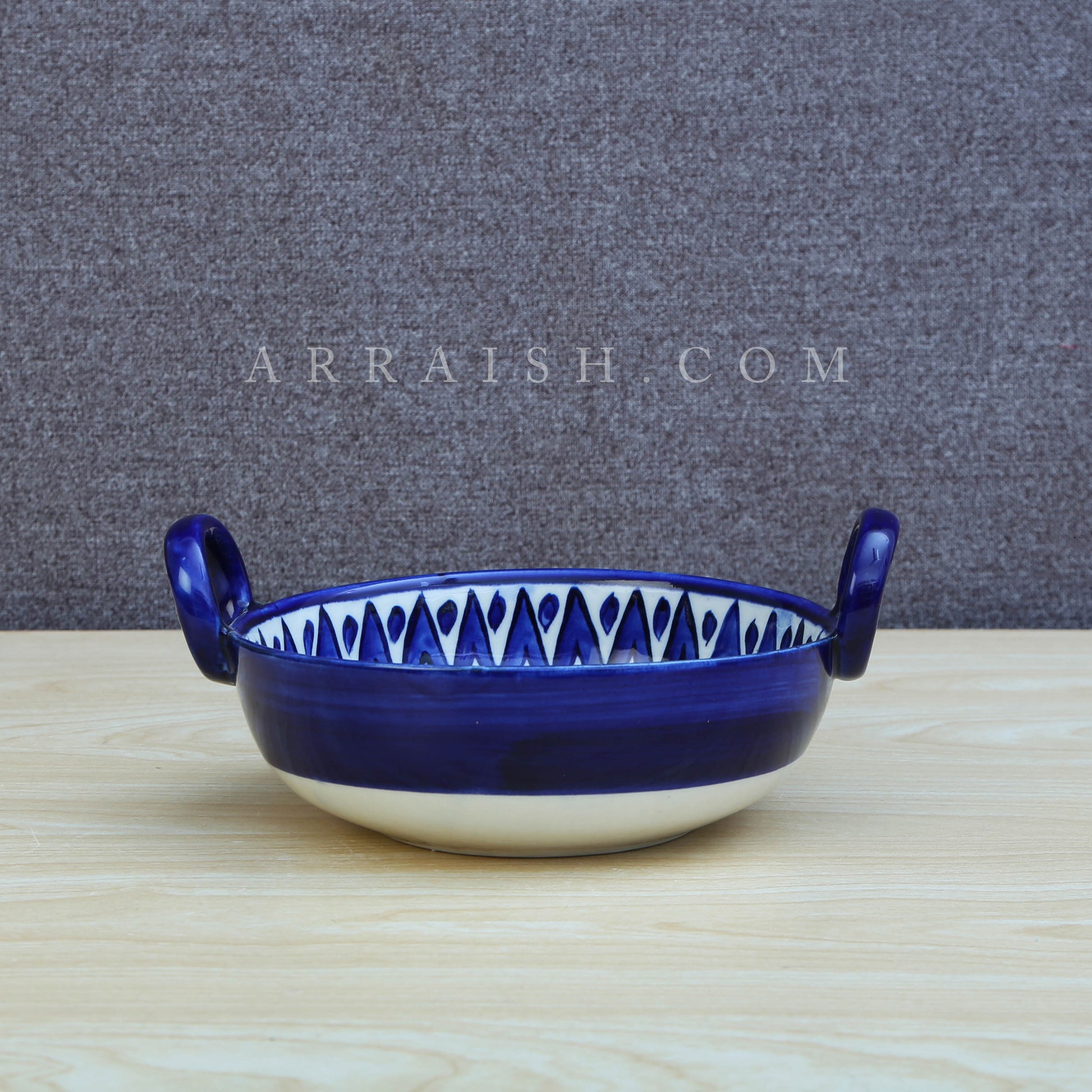 Ceramics Serina Blue Ceramic Karahi