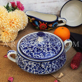 Ceramics Serina Blue Cover Pot