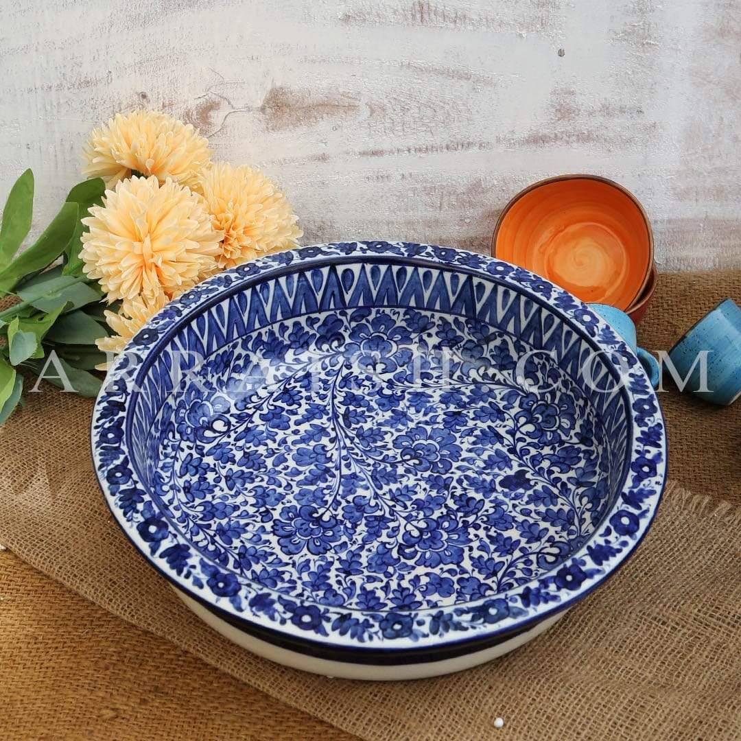 Ceramics Serina Blue Large Fruit Bowl