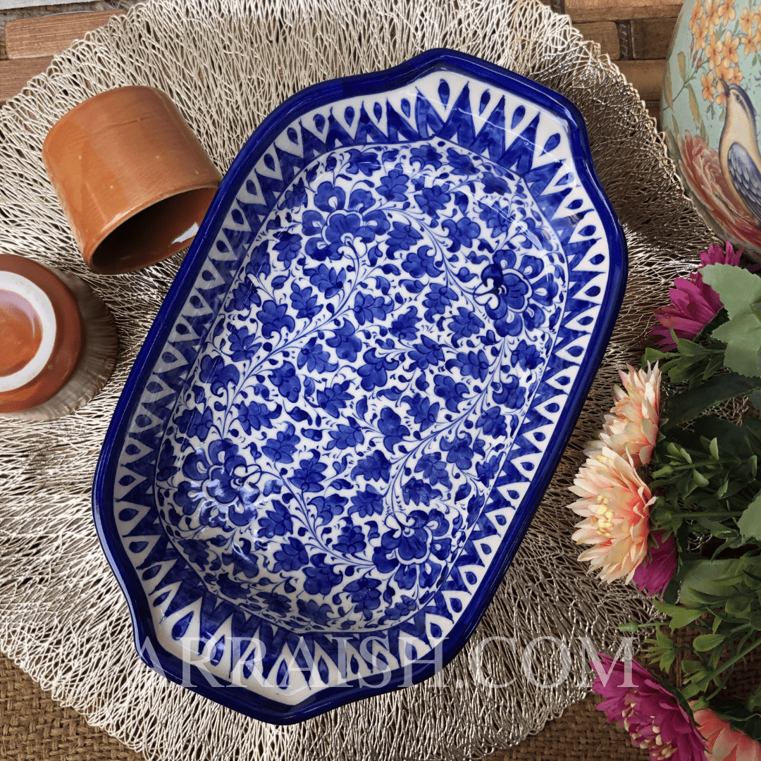 Ceramics Serina Blue Rectangular Serving Dish