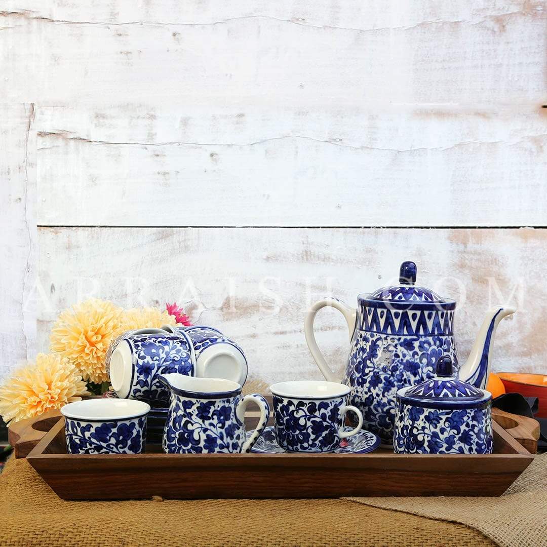 Ceramics Serina Blue Tea Set