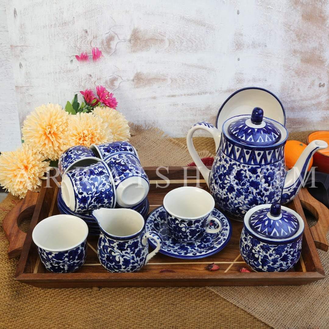 Ceramics Serina Blue Tea Set